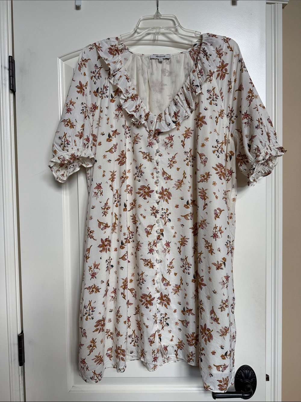 Madewell Ruffle Button-Front Trapeze Dress - Picture 4 of 7